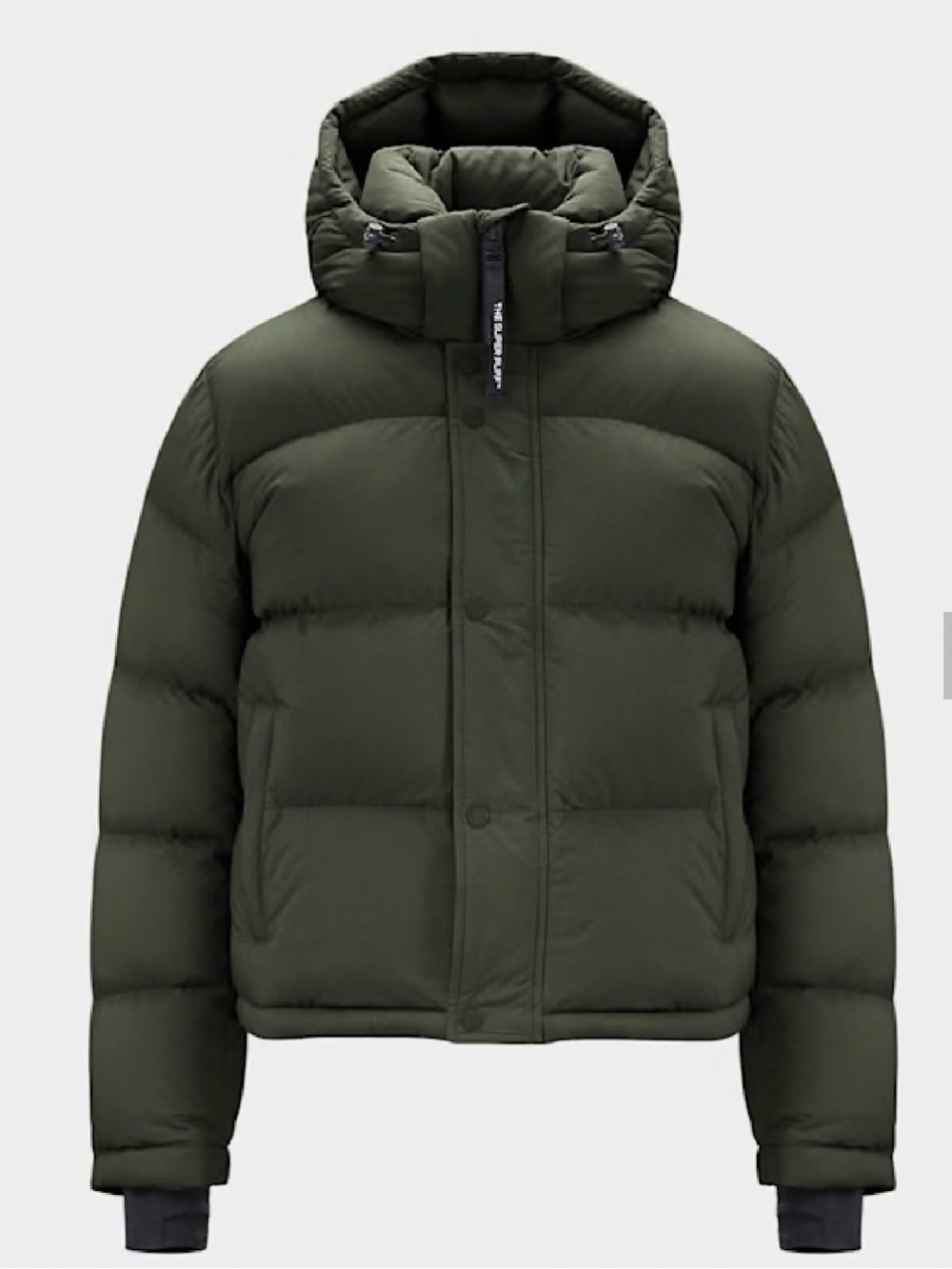 Women's Hooded Puffer Jacket in Olive Green